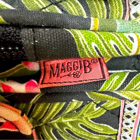 MaggiB Crossbody Purse Topical Green Cotton Quilted Travel Floral Leaves - Picture 10 of 10